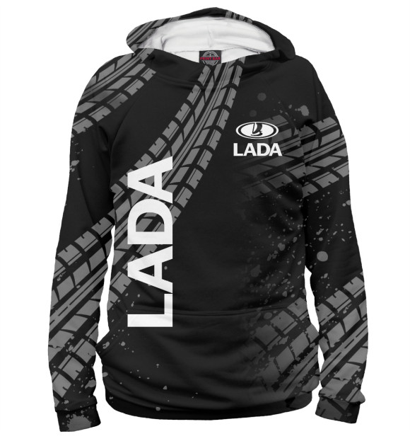 Женское худи с изображением LADA цвета Белый