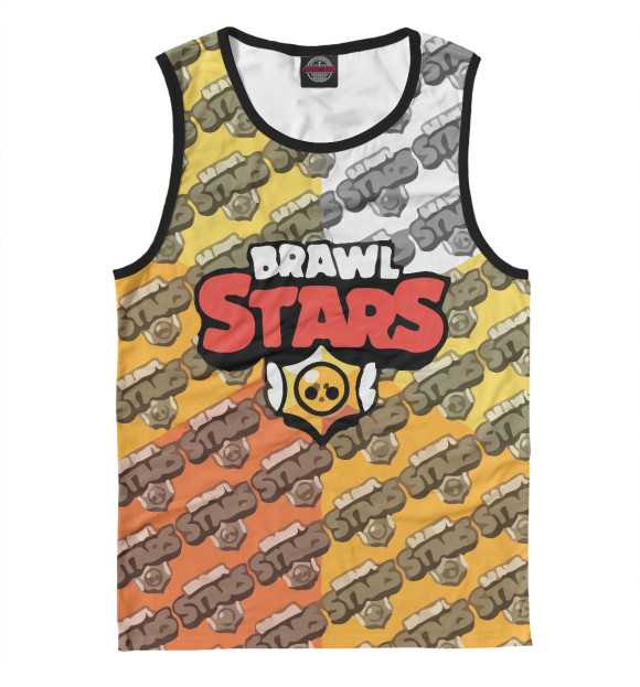 Мужская майка с изображением Brawl Stars цвета Белый