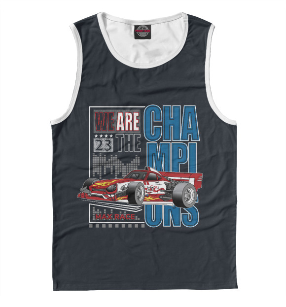 Мужская майка с изображением Max Race цвета Белый