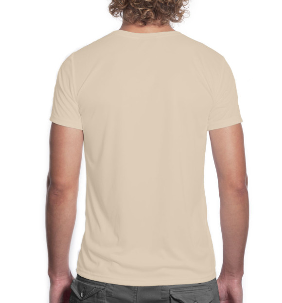 Мужская футболка с изображением Кавказ цвета Белый