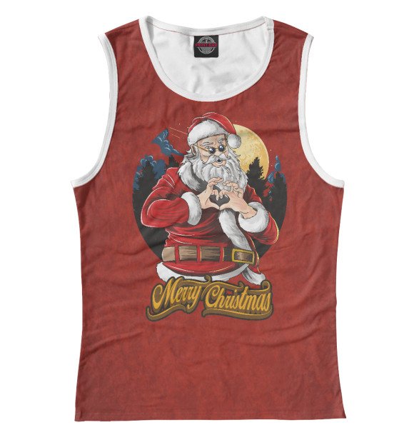 Майка для девочки с изображением Santa Claus цвета Белый