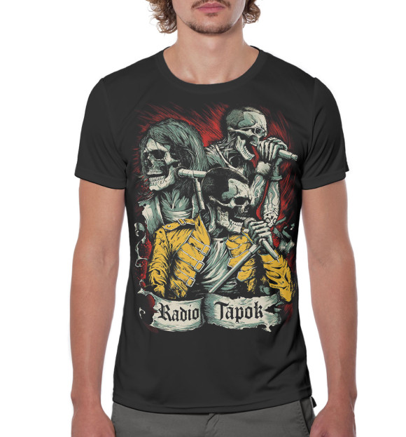 Мужская футболка с изображением RADIO TAPOK цвета Белый