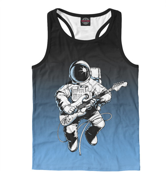 Мужская майка-борцовка с изображением Space rock цвета Белый