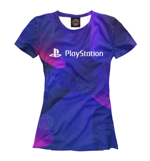 Женская футболка с изображением Playstation цвета Белый