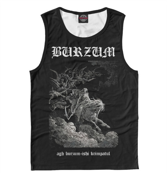 Мужская майка с изображением Burzum ishi krimpatul цвета Белый