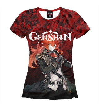 Женская футболка Genshin Impact Дилюк