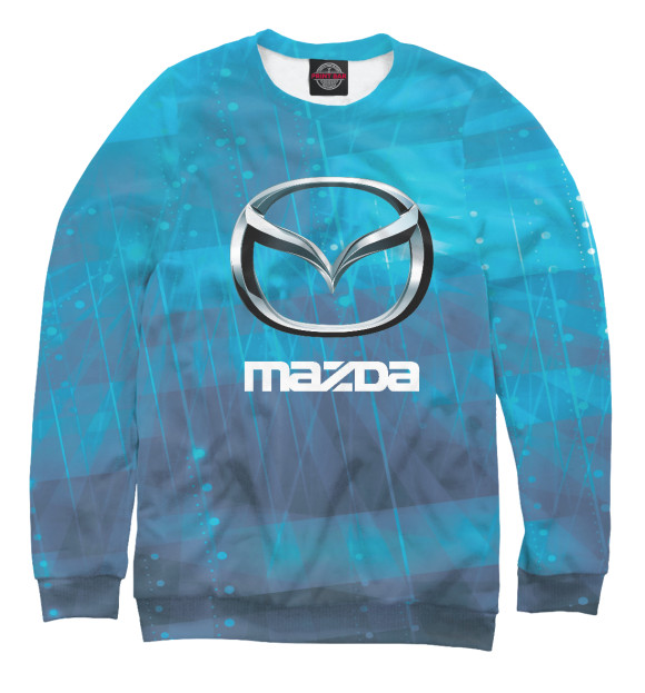 Свитшот для мальчиков с изображением Mazda цвета Белый