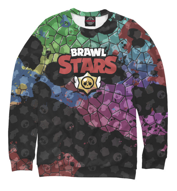 Свитшот для девочек с изображением Brawl Stars цвета Белый