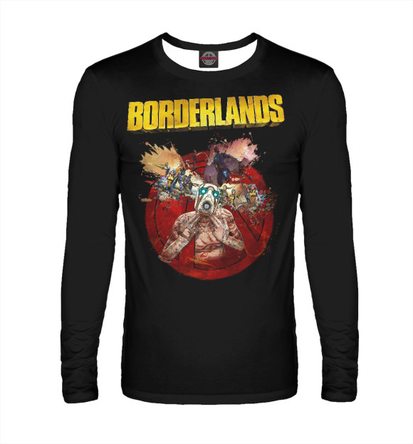 Мужской лонгслив с изображением Игра Borderlands цвета Белый