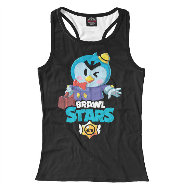 Женская майка-борцовка с изображением Brawl Stars MR.R цвета Белый