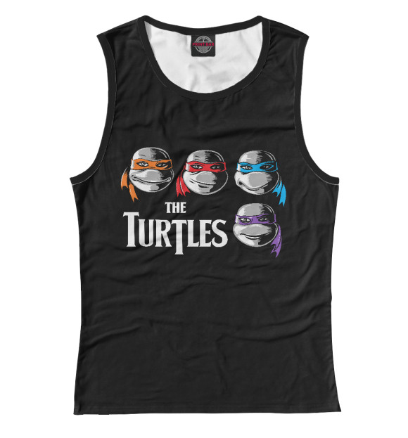 Майка для девочки с изображением Turtles цвета Белый