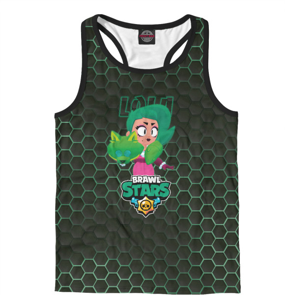 Мужская майка-борцовка с изображением Лола. Brawl Stars цвета Белый