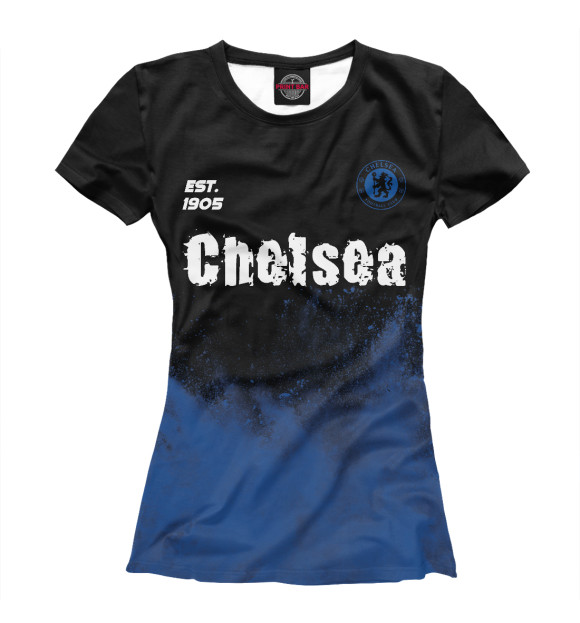 Женская футболка с изображением Челси | Chelsea Est. 1905 цвета Белый