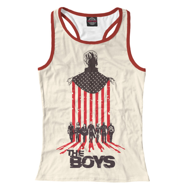 Женская майка-борцовка с изображением The Boys цвета Белый