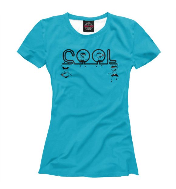 Женская футболка с изображением Cool. Azure цвета Белый
