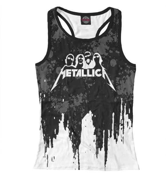 Женская майка-борцовка с изображением Metallica цвета Белый