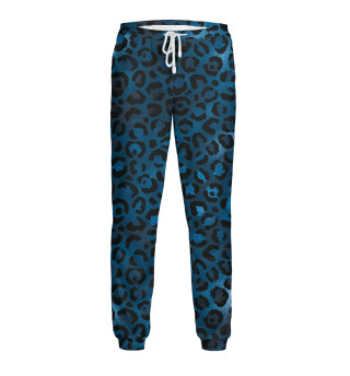 Мужские спортивные штаны Синяя леопардовая текстура