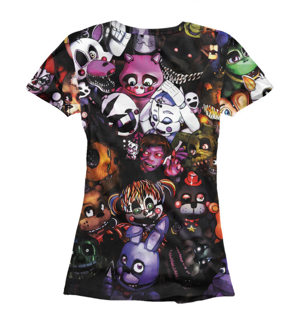 Футболка для девочек с изображением Five Nights at Freddy's цвета Белый