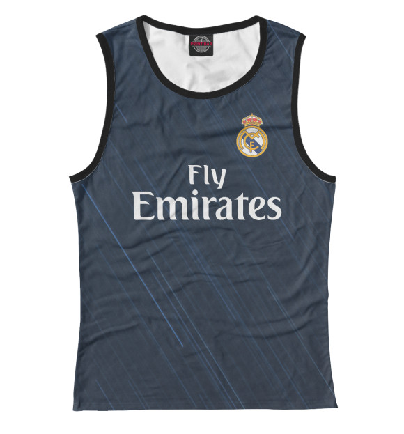 Женская майка с изображением Real Madrid цвета Белый