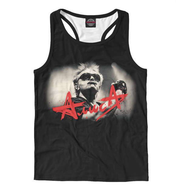 Мужская майка-борцовка с изображением Алиса (Константин Кинчев) цвета Белый