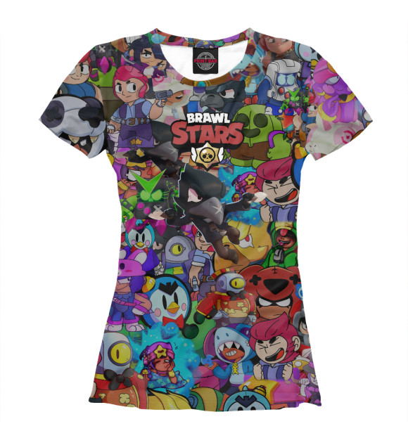 Женская футболка с изображением Brawl Stars: CROW цвета Белый