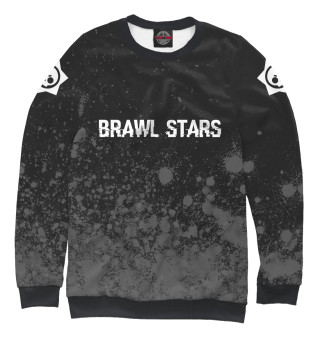 Мужской свитшот Brawl Stars Glitch Black лого на рукавах