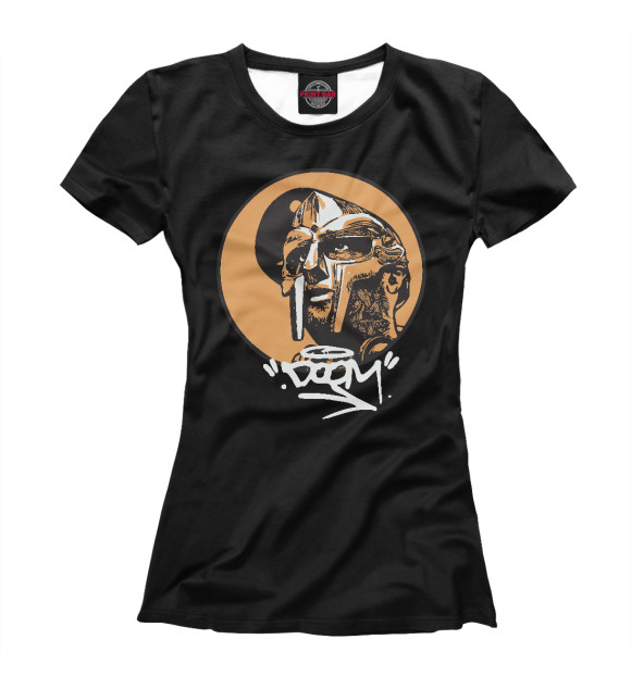 Женская футболка с изображением MF Doom цвета Белый