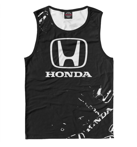 Мужская майка с изображением Honda цвета Белый