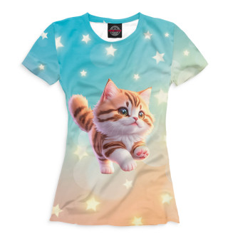 Женская футболка Миленький котенок