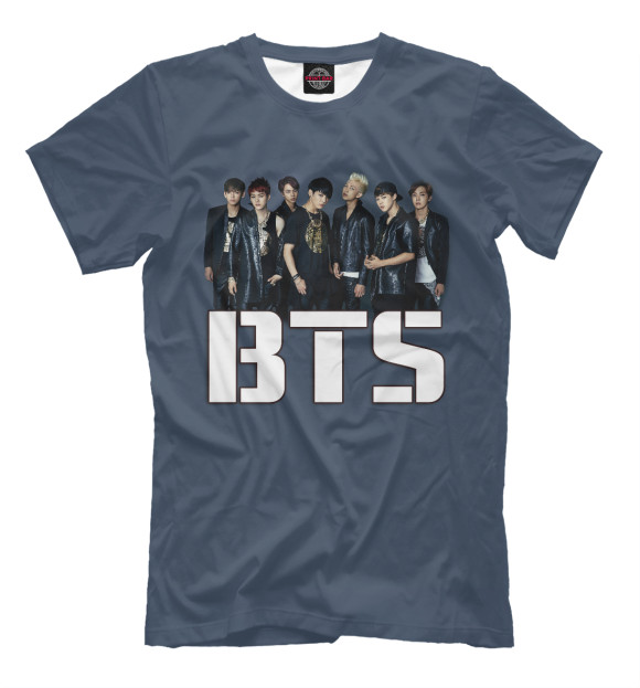 Мужская футболка с изображением BTS цвета Белый