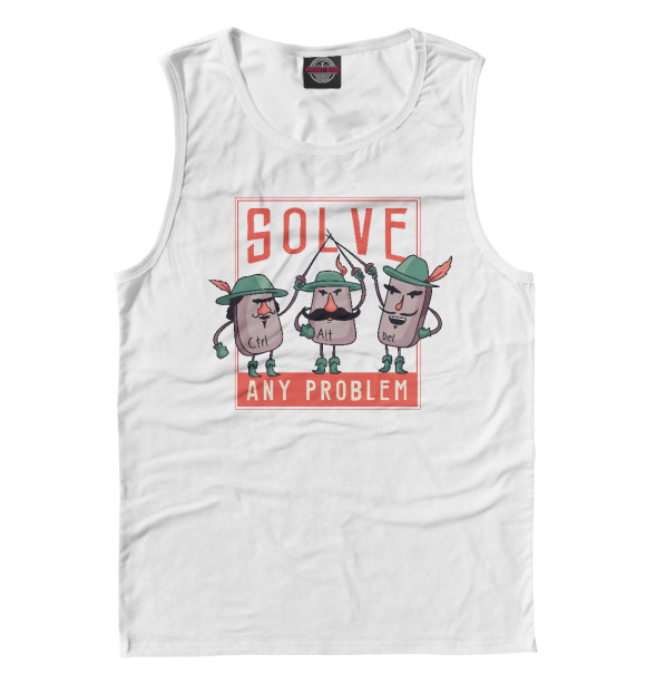 Мужская майка с изображением Три мушкетёра цвета Белый