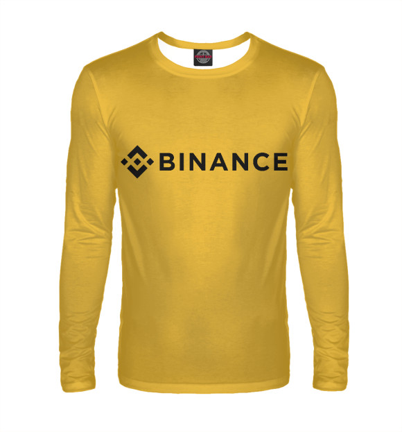 Мужской лонгслив с изображением Binance цвета Белый