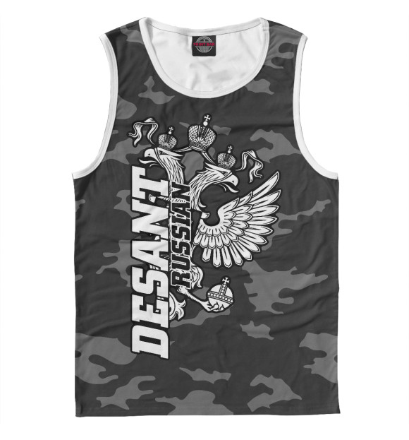 Мужская майка с изображением Воздушно Десантные Войска цвета Белый