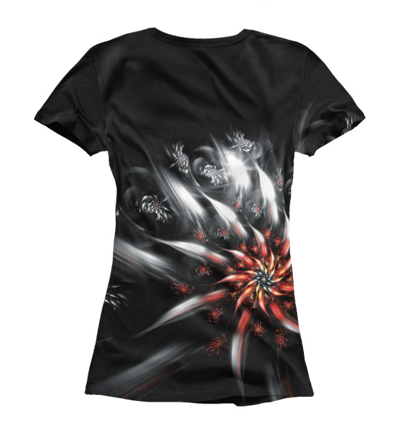 Женская футболка с изображением Flame Flower цвета Белый