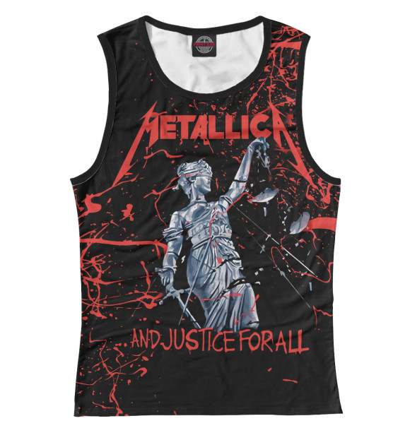 Майка для девочки с изображением Metallica цвета Белый