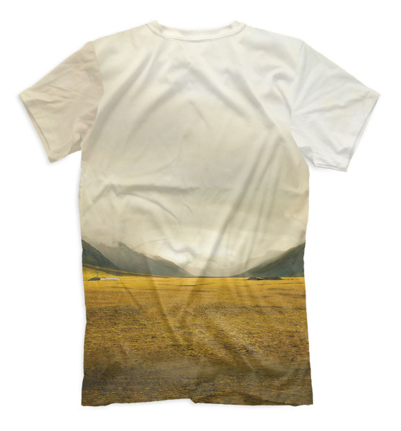 Мужская футболка с изображением Природа цвета Белый