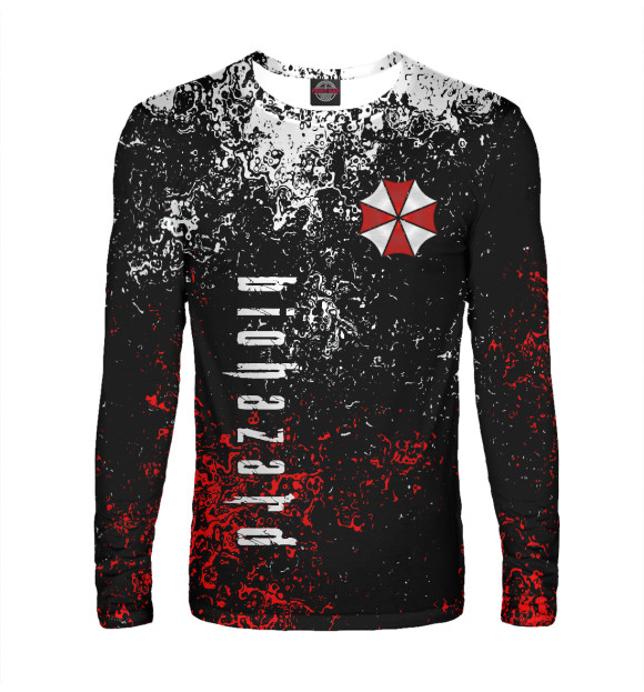 Мужской лонгслив с изображением Biohazard | Resident Evil цвета Белый