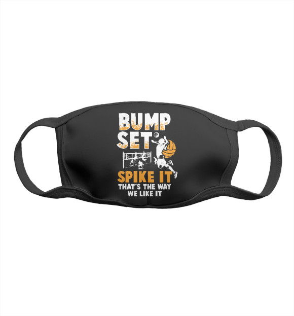 Маска тканевая с изображением Bump Set цвета Белый