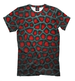 Мужская футболка Абстракция (черно-красная)