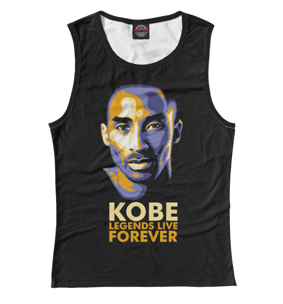 Женская майка с изображением Kobe Bryant цвета Белый