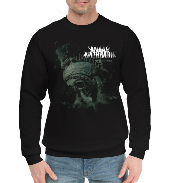 Мужской хлопковый свитшот с изображением Anaalnathrakh цвета Черный