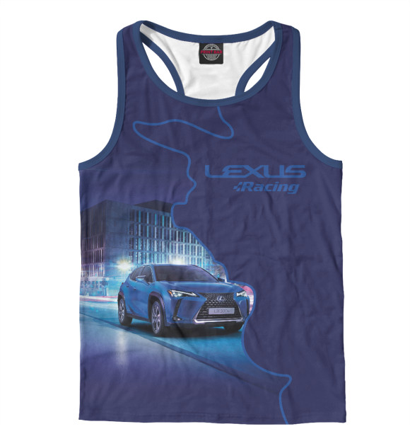 Мужская майка-борцовка с изображением Lexus цвета Белый