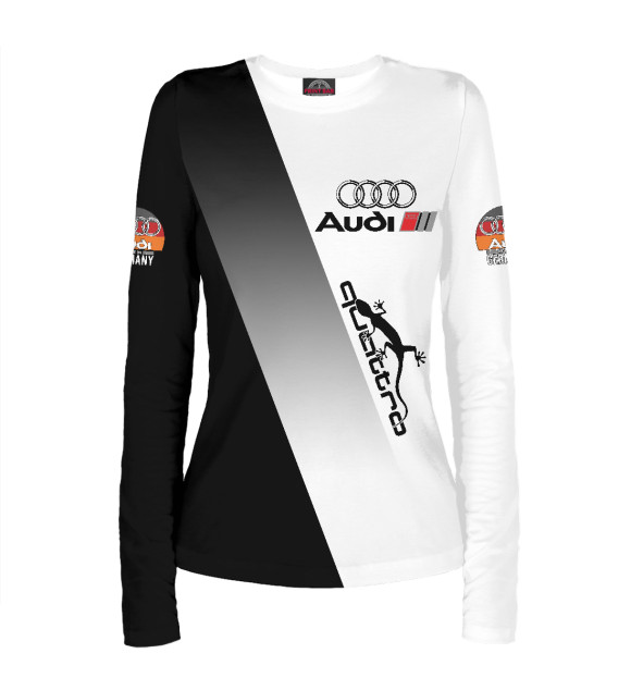 Женский лонгслив с изображением Audi цвета Белый