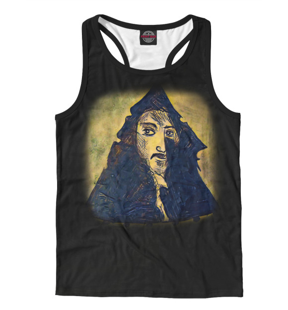 Мужская майка-борцовка с изображением Граф из сказки цвета Белый