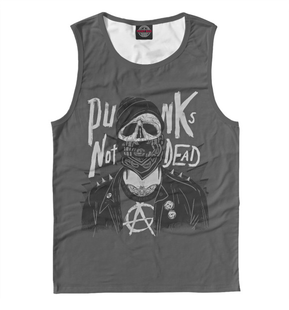 Майка для мальчика с изображением Punk’s Not Dead цвета Белый