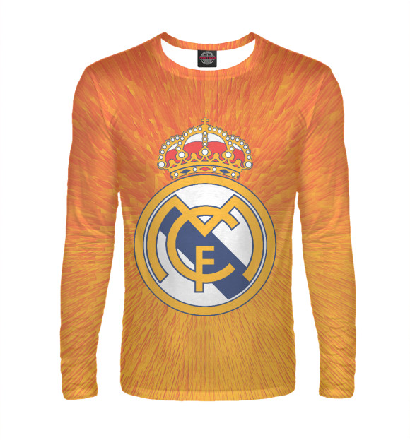 Мужской лонгслив с изображением Real Madrid цвета Белый
