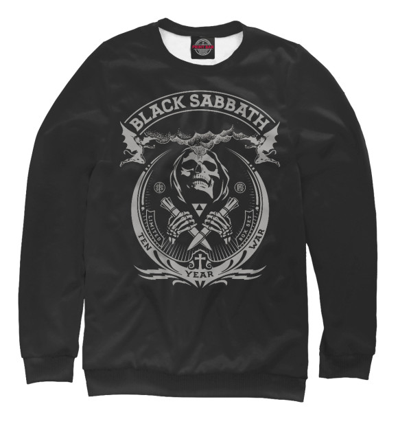 Свитшот для девочек с изображением Black Sabbath цвета Белый