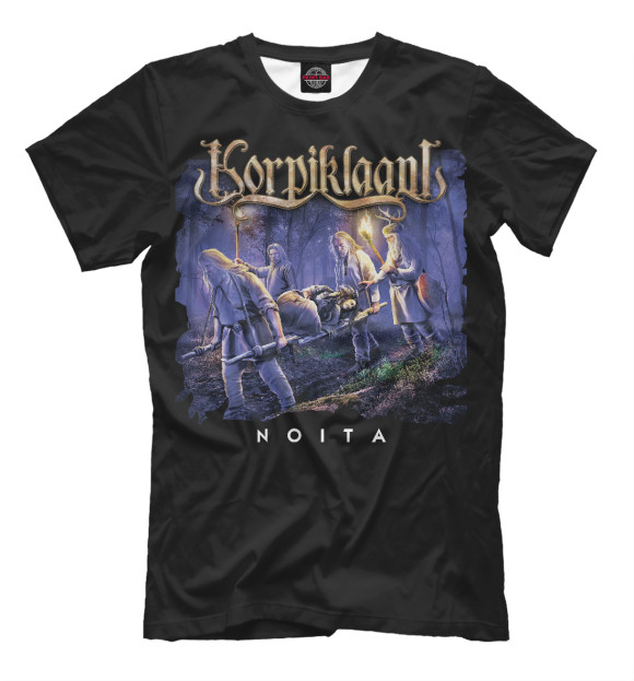 Мужская футболка с изображением Korpiklaani цвета Белый