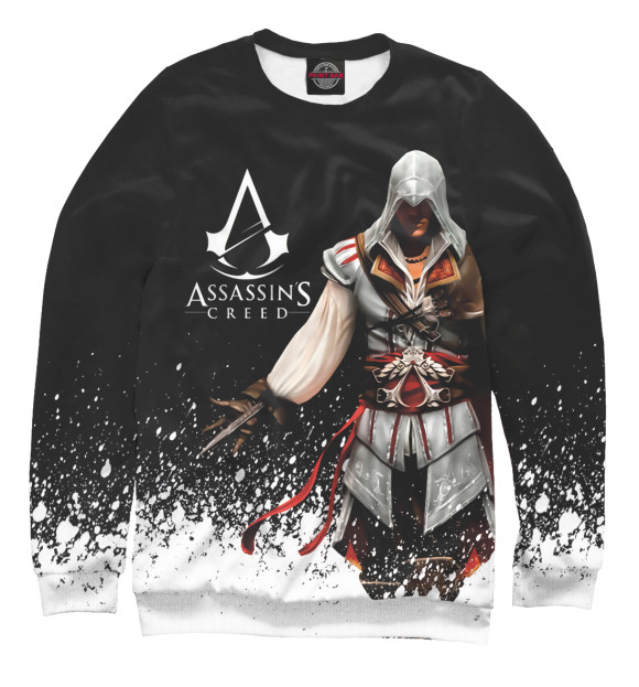 Мужской свитшот с изображением ASSASSIN'S CREED цвета Белый