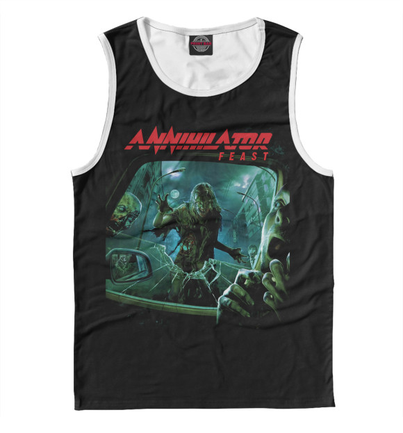 Майка для мальчика с изображением Annihilator цвета Белый